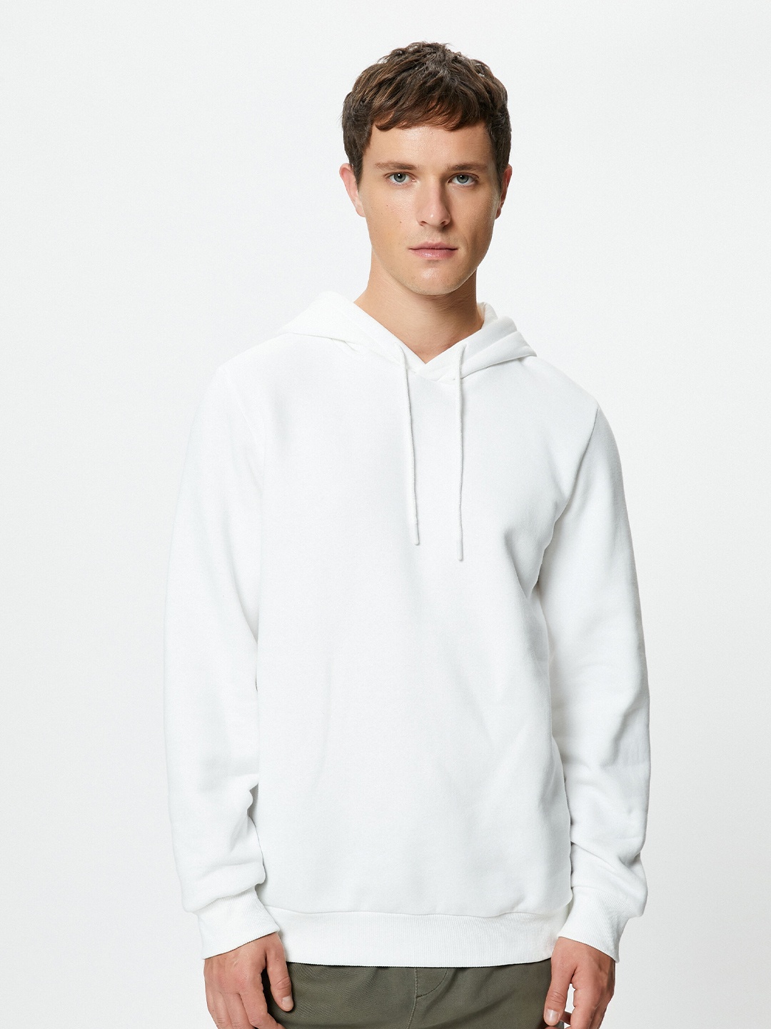 

Koton Hooded Long Sleeves Pullover Sweatshirt, White
