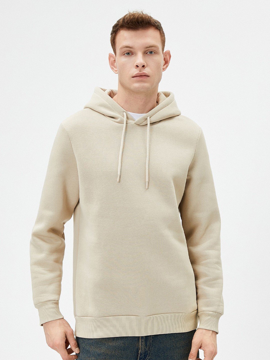 

Koton Hooded Pullover Sweatshirt, Beige