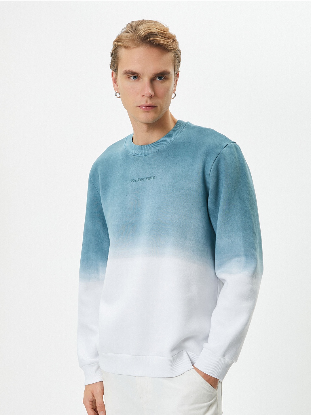 

Koton Colourblocked Pullover Sweatshirt, Blue