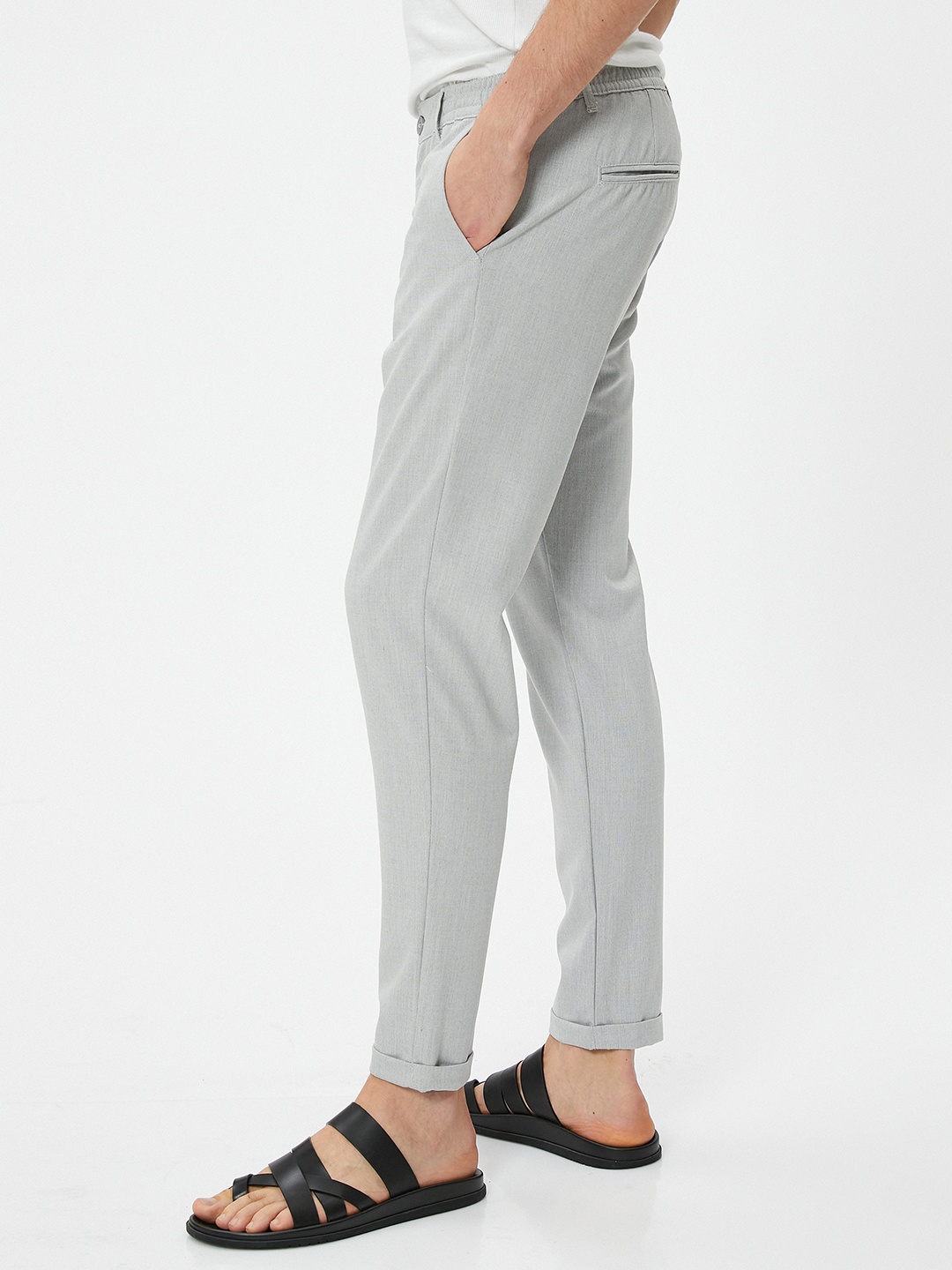 

Koton Men Mid-Rise Chinos Trousers, Grey