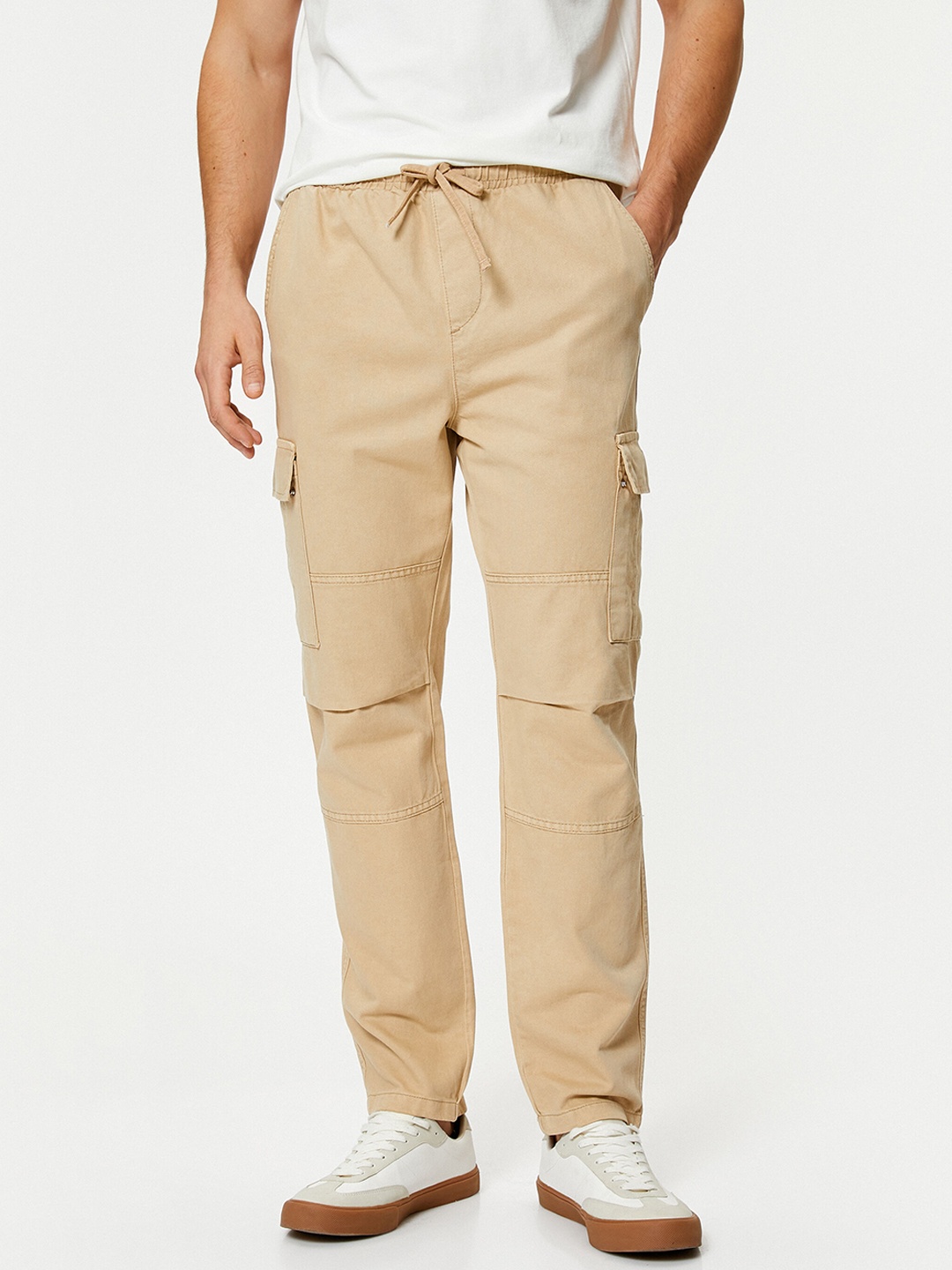 

Koton Men Regular Fit Cotton Chinos Trousers, Beige