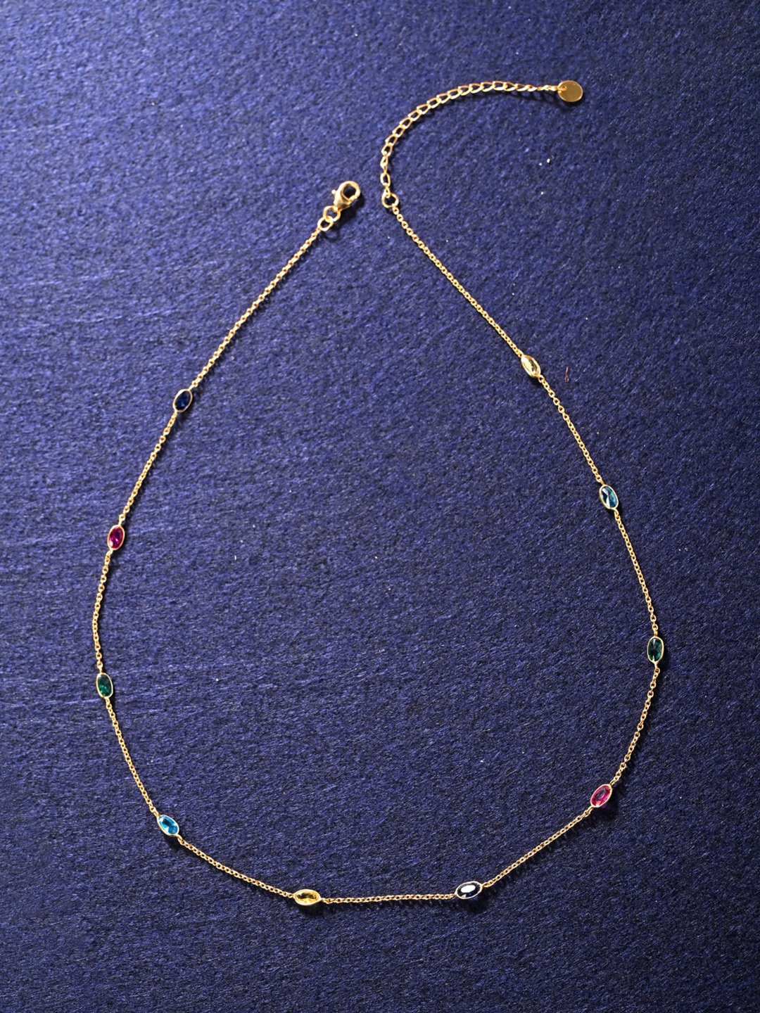 

Clara Gold-Plated 925 Sterling Silver Cubic Zirconia Stone Studded Chain