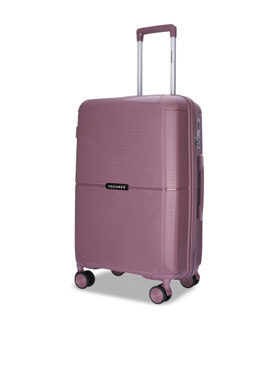 

3G Textured Unbreakable Lightweight Hard Sided Medium Suitcase Trolley Bag- 76.2 cm, Purple