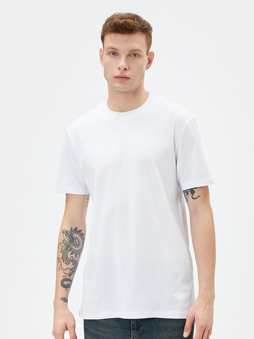 

Koton Round Neck Short Sleeves Cotton T-shirt, White