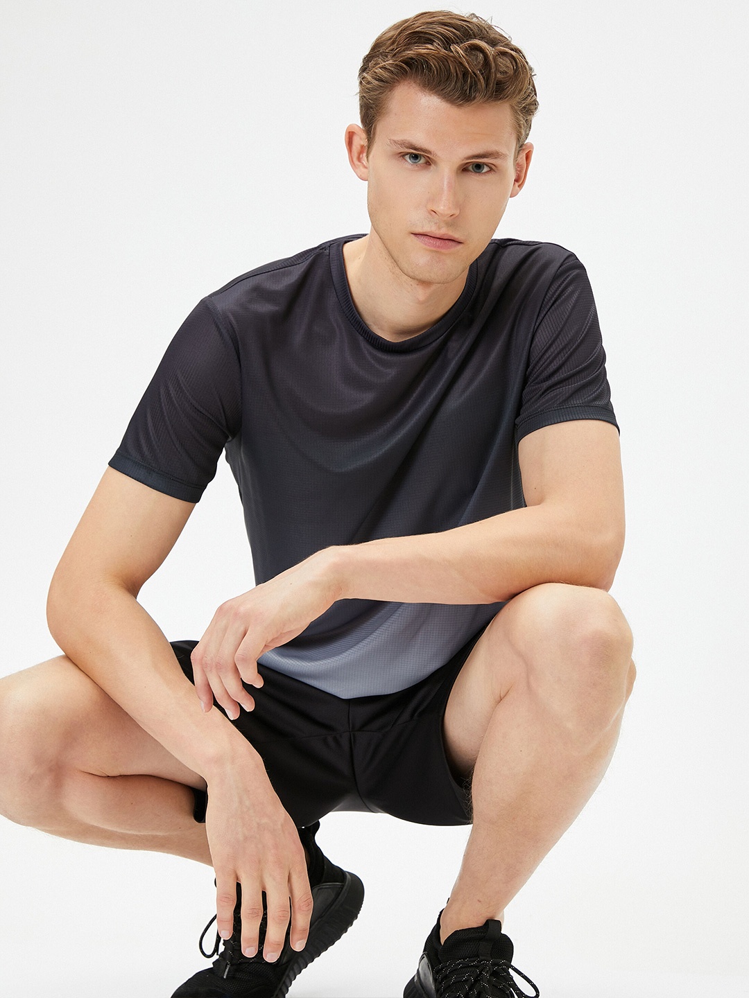 

Koton Checked Casual T-shirt, Black