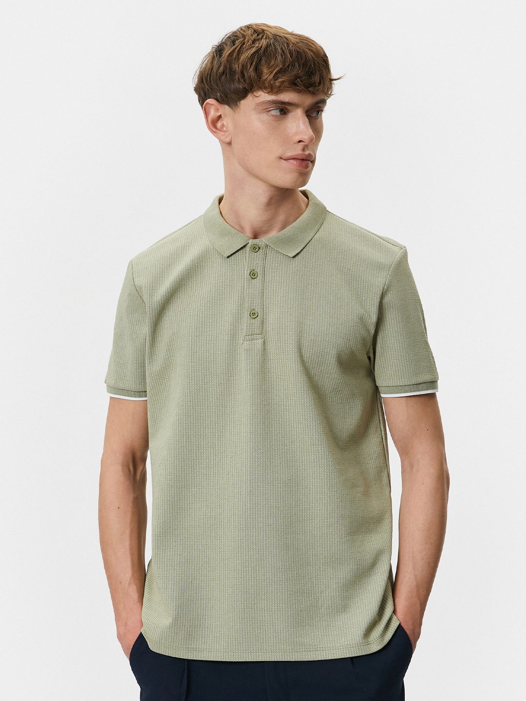 

Koton Polo Collar Short Sleeves T-shirt, Khaki