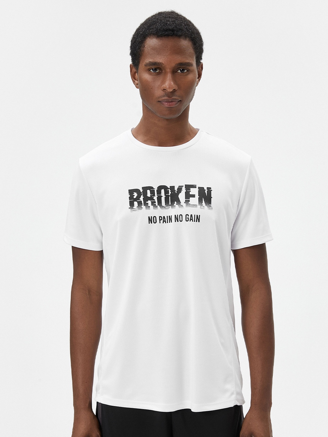 

Koton Typography Printed Round Neck T-shirt, White