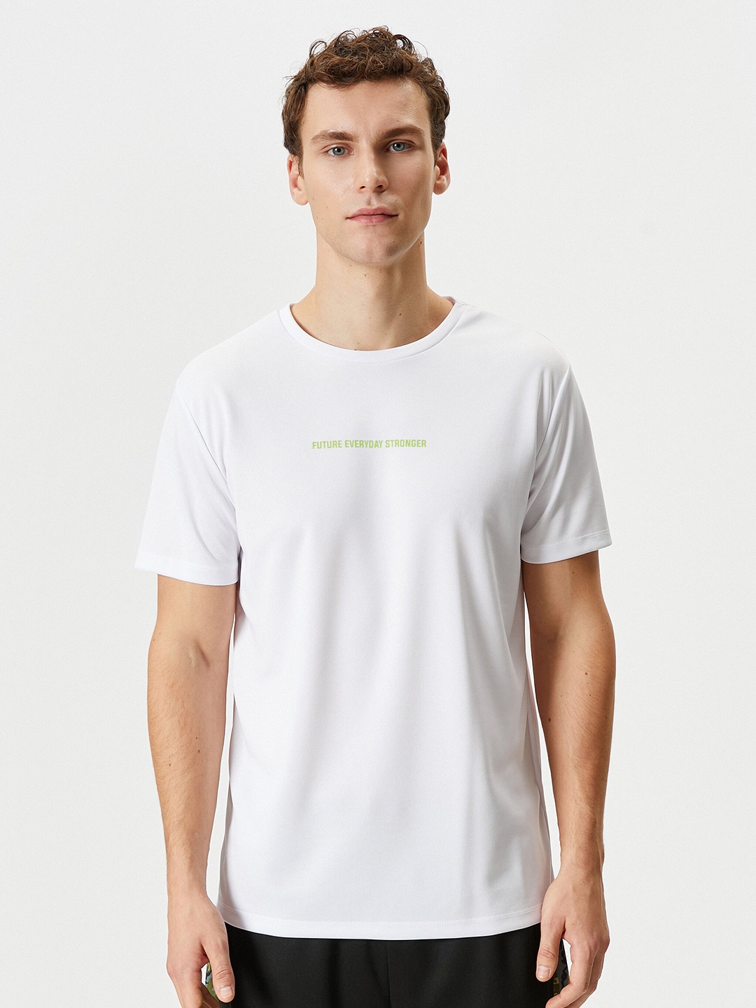 Koton Round Neck Short Sleeves T-shirt, White