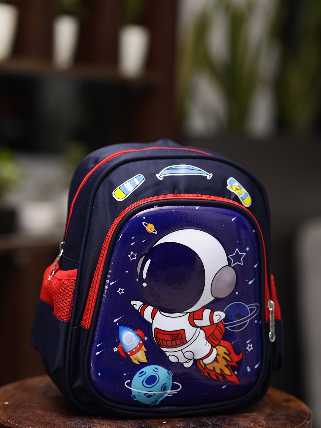 

ZEVORA Kids Astronaut Printed Backpack, Blue