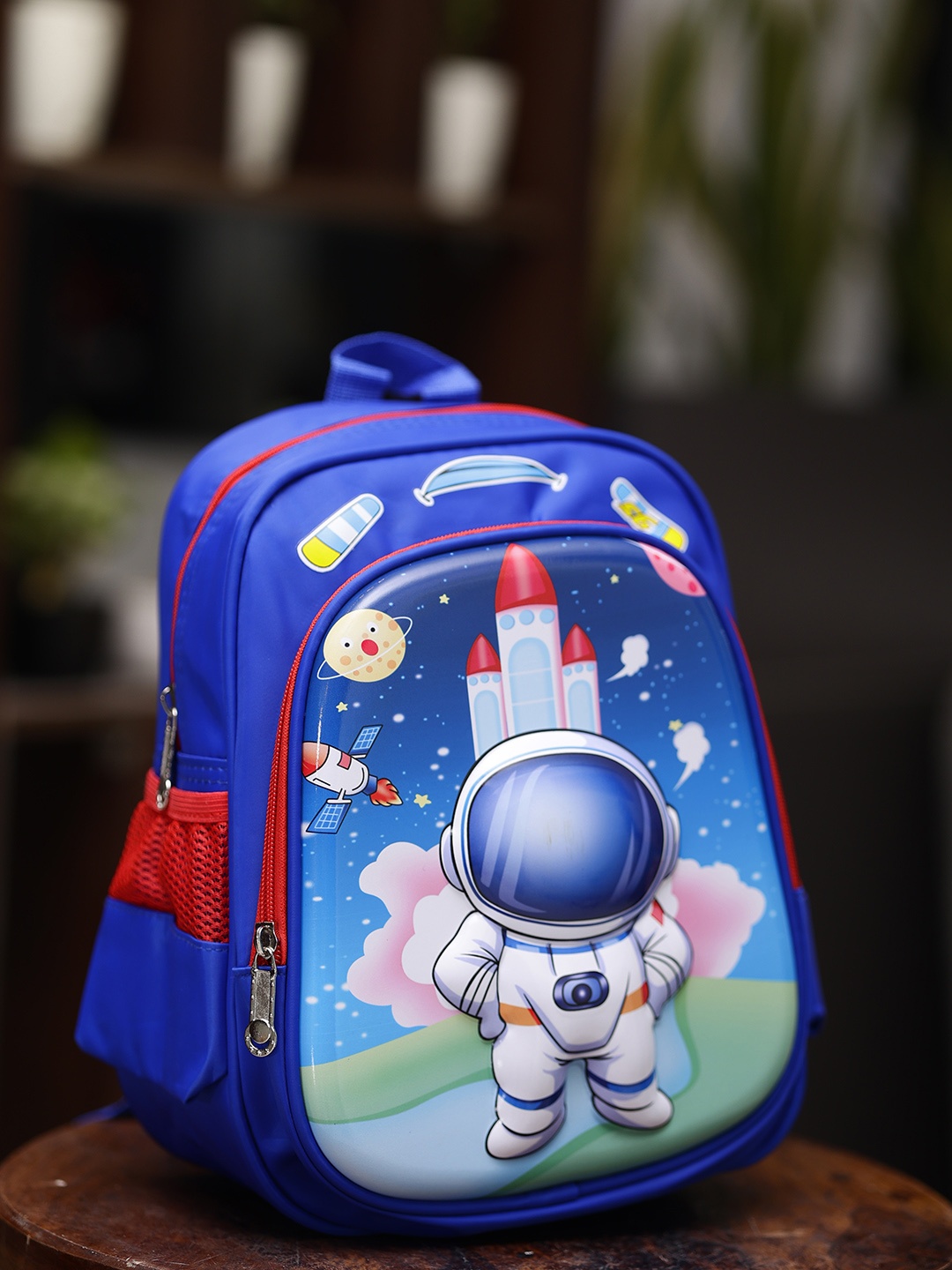 

ZEVORA Kids Space Graphic Printed Backpack, Blue