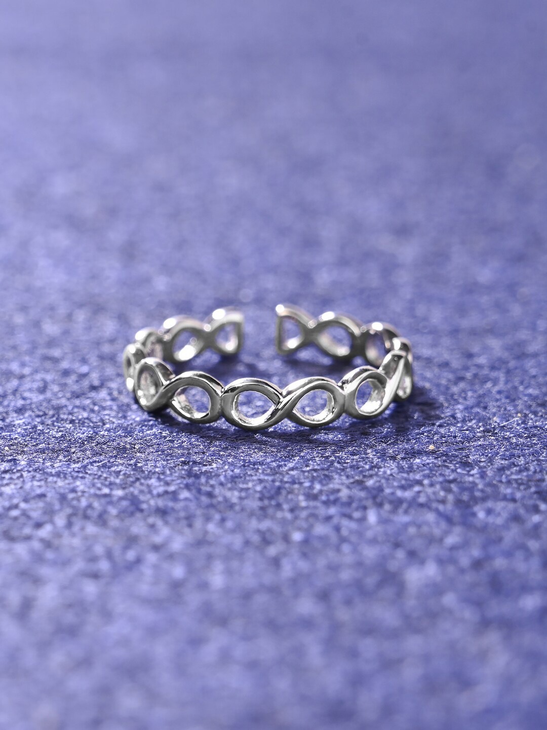 

Clara 925 Sterling Silver Rhodium-Plated Infinity Finger Ring
