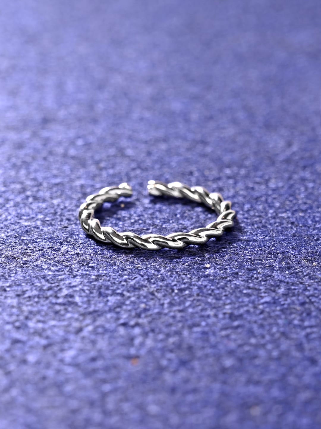 

Clara 925 Sterling Silver Rhodium Plated Adjustable Finger Ring