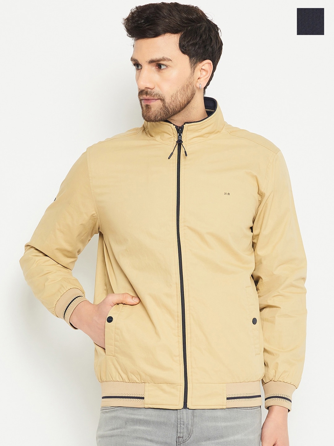 

Okane Reversible Bomber Jacket, Beige