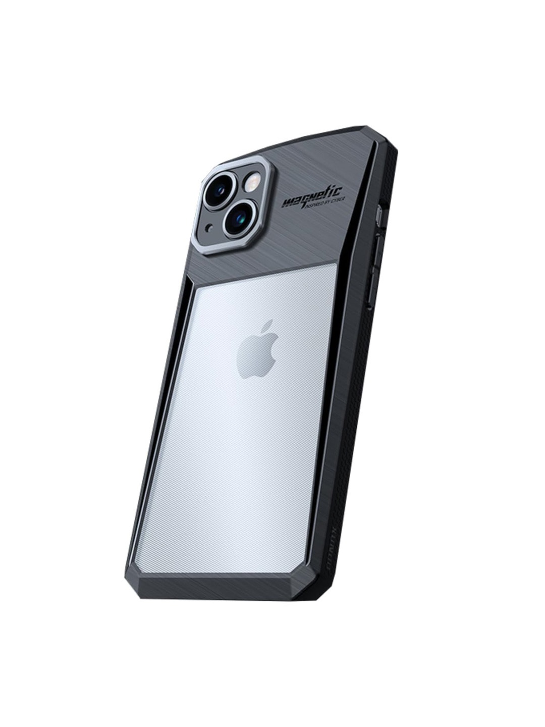 

TREEMODA Classic Cyber Series Drop Protection iPhone 14 Phone Back Case, Black