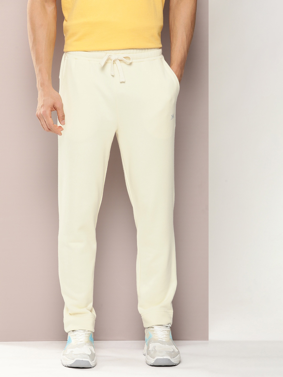 

Kook N Keech Men Slim Fit Joggers, Cream