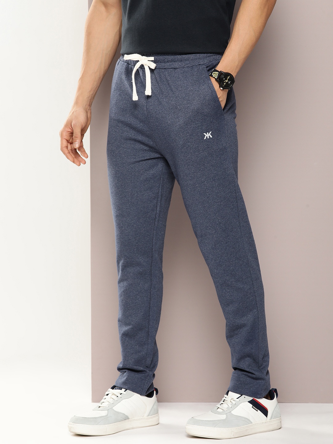 

Kook N Keech Men Slim Fit Joggers, Navy blue