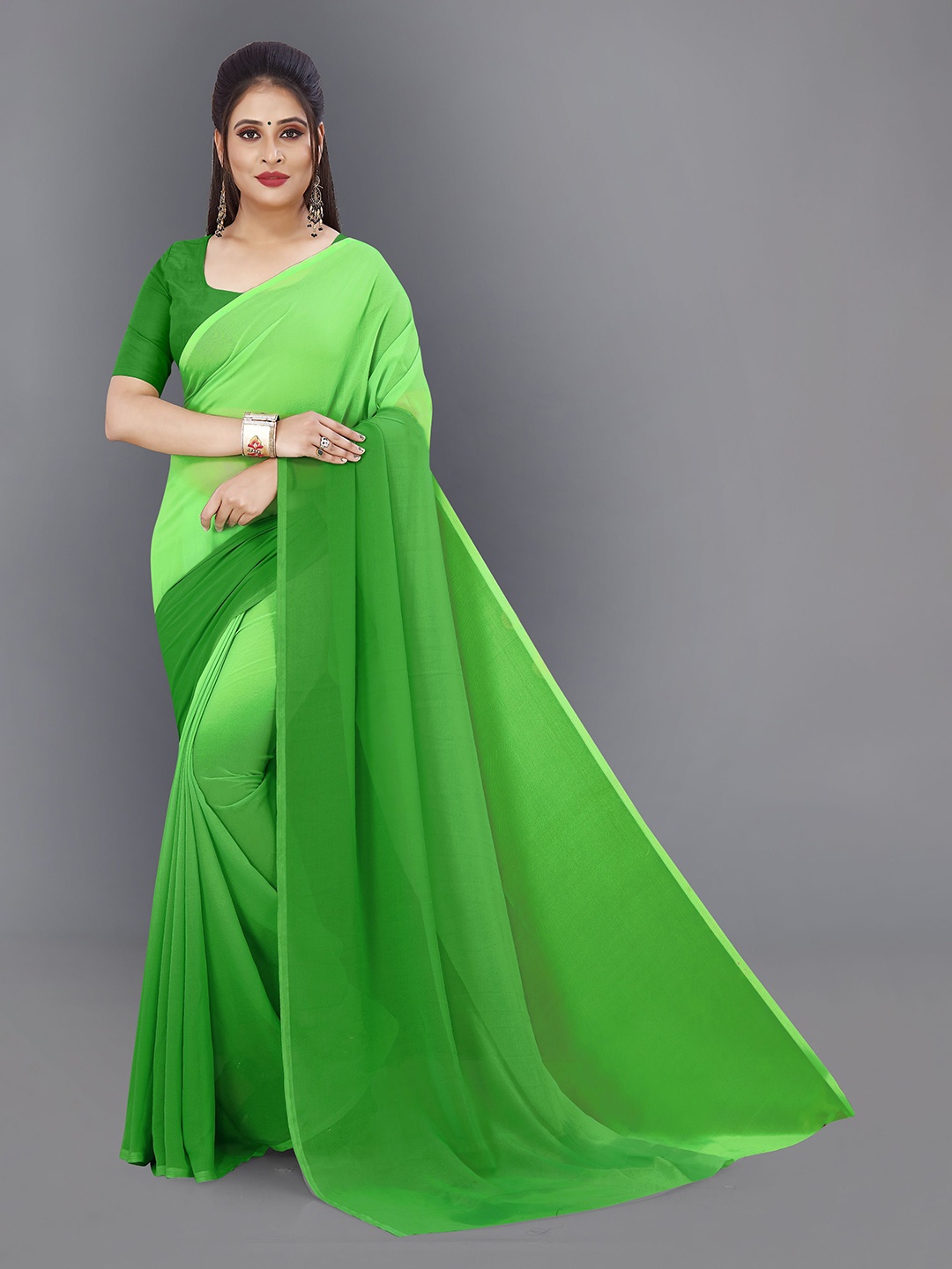 

Moda Rapido Ombre Dyed Saree, Green