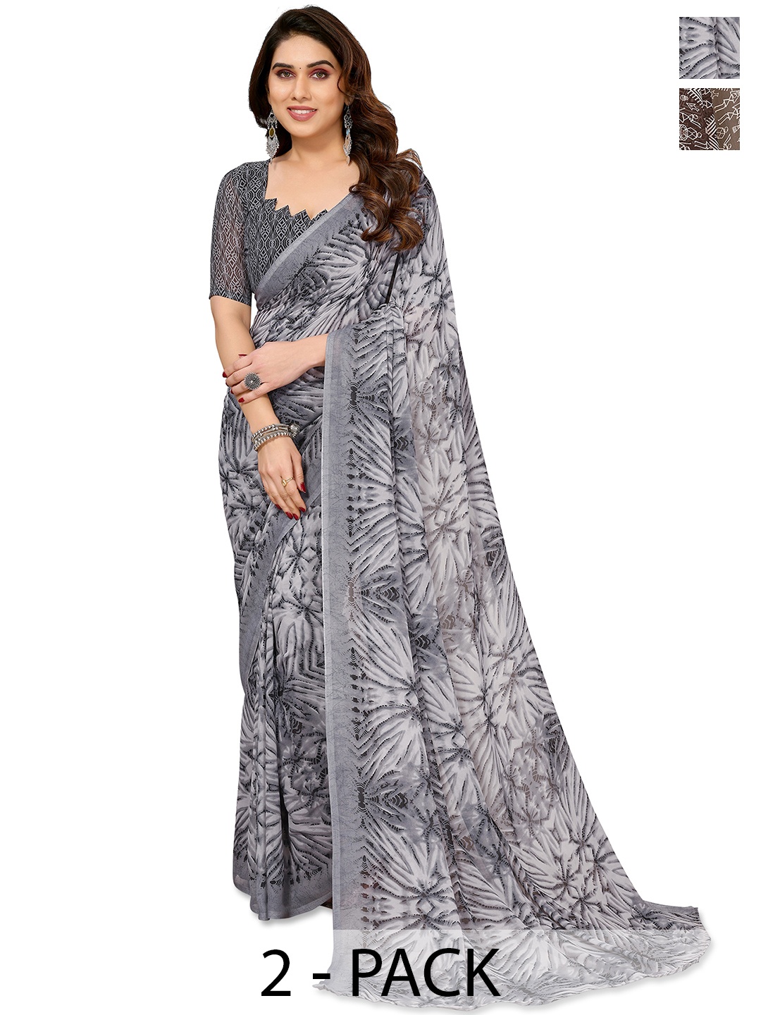 

ANAND SAREES Warli Printed Saree, White