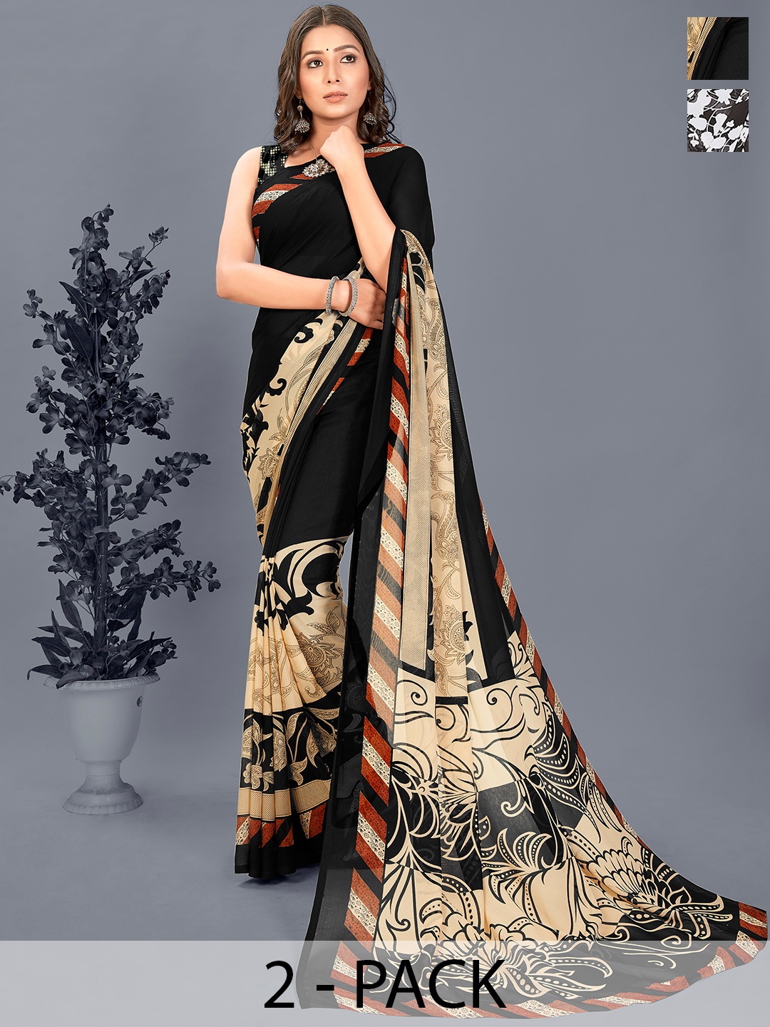 

ANAND SAREES Saree, Grey