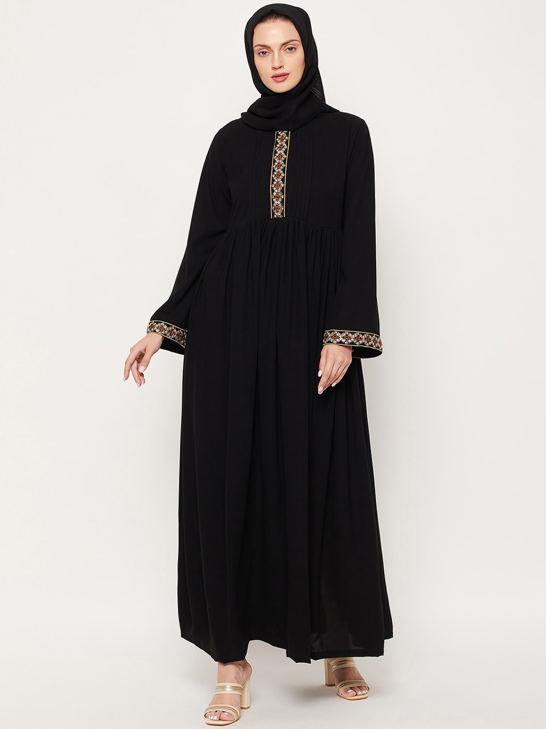 

NABIA Embroidered Abaya Burqas, Black