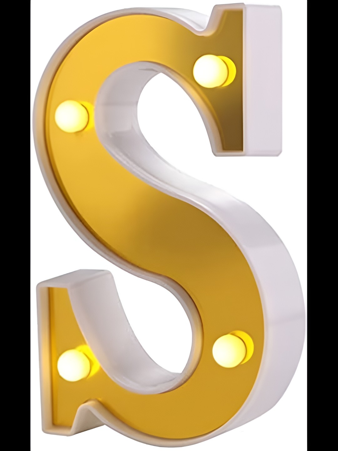 

Satyam Kraft Gold-Toned Acrylic Alphabet Shaped Led Light