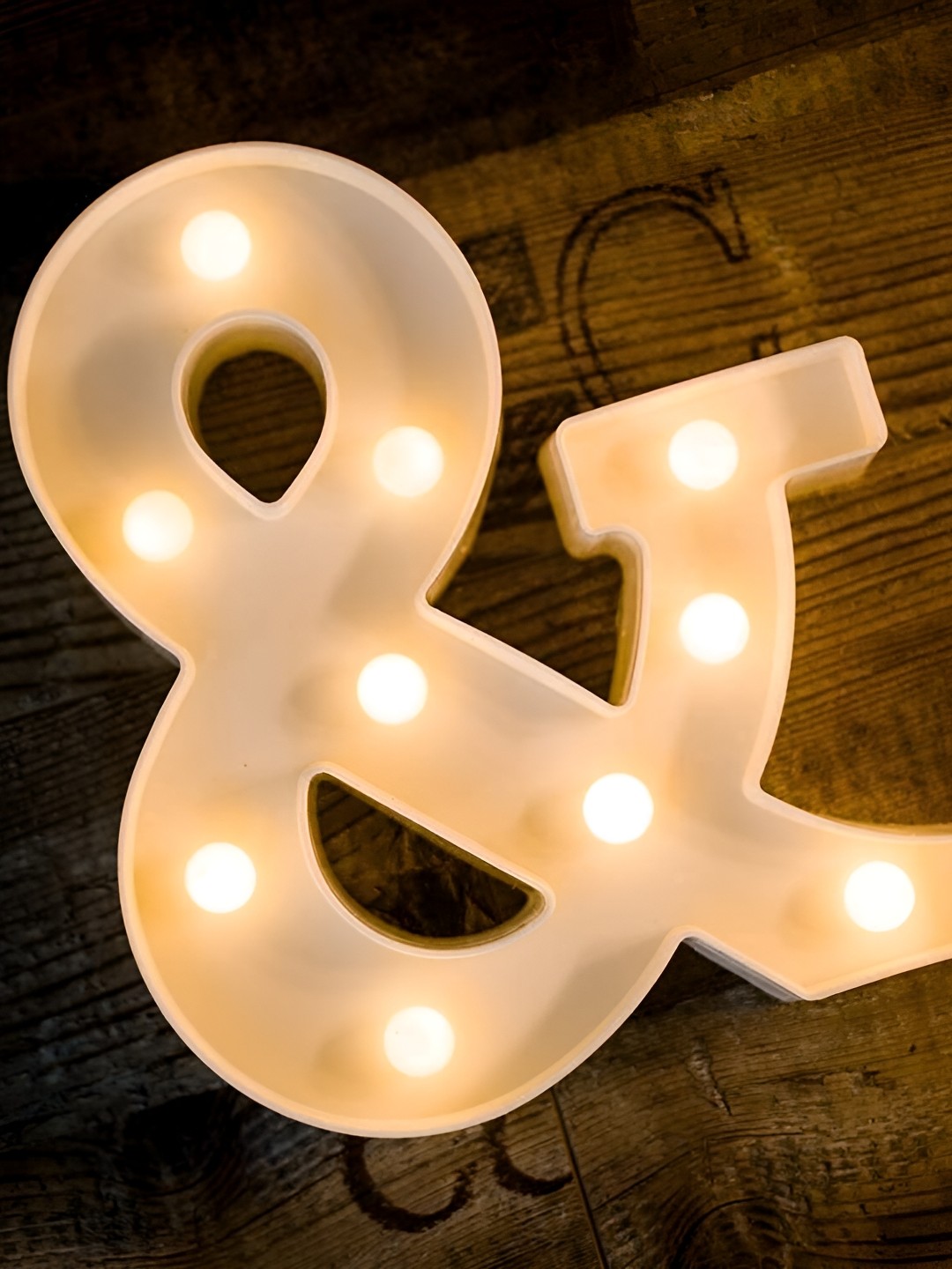 

Satyam Kraft White Marquee Alphabet Shaped Table Lamp