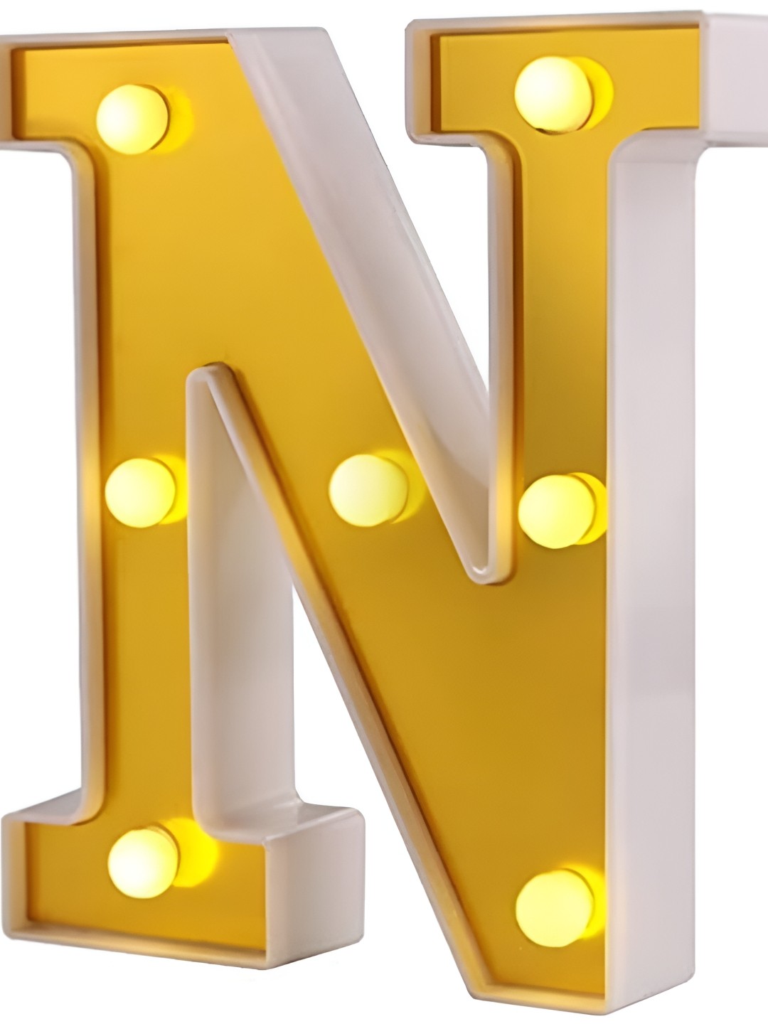 

Satyam Kraft Gold-Toned Abstract Acrylic Alphabet Shaped Contemporary Table Lamps