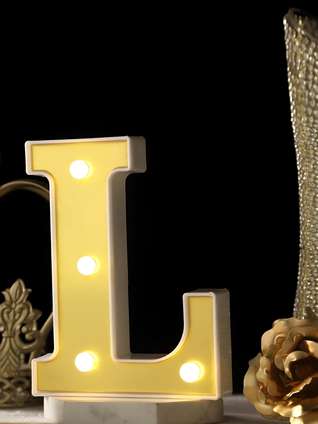 

Satyam Kraft Gold-Toned Acrylic Traditional Table Lamps
