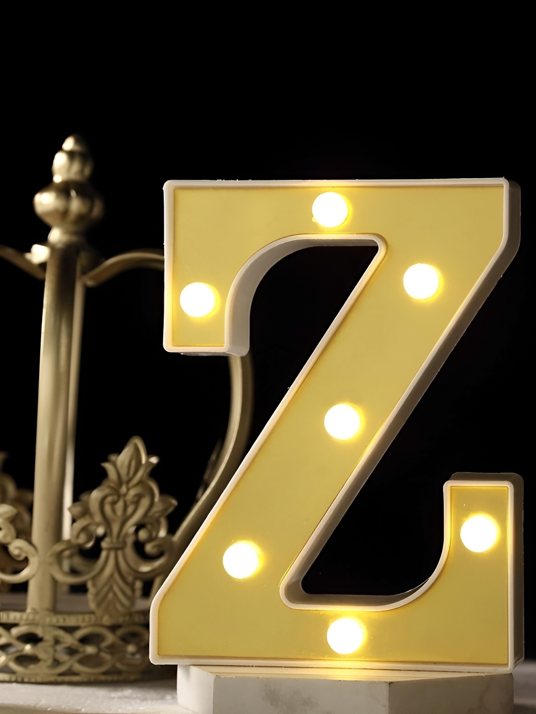 

Satyam Kraft Gold Toned Contemporary Acrylic Alphabet Z Shaped Led Light