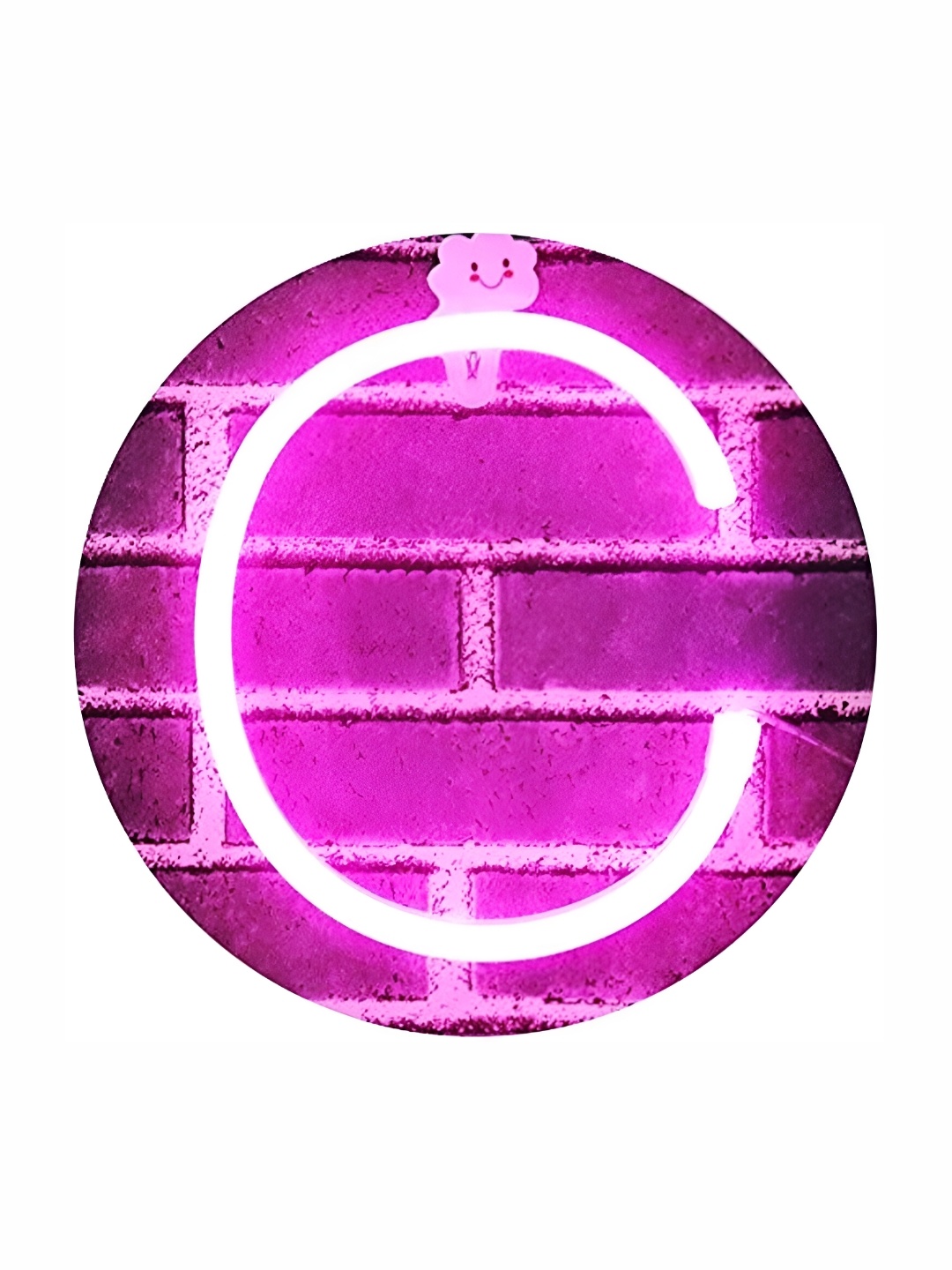 

Satyam Kraft Pink & White Acrylic Contemporary Alphabet Shaped Led Table Lamp