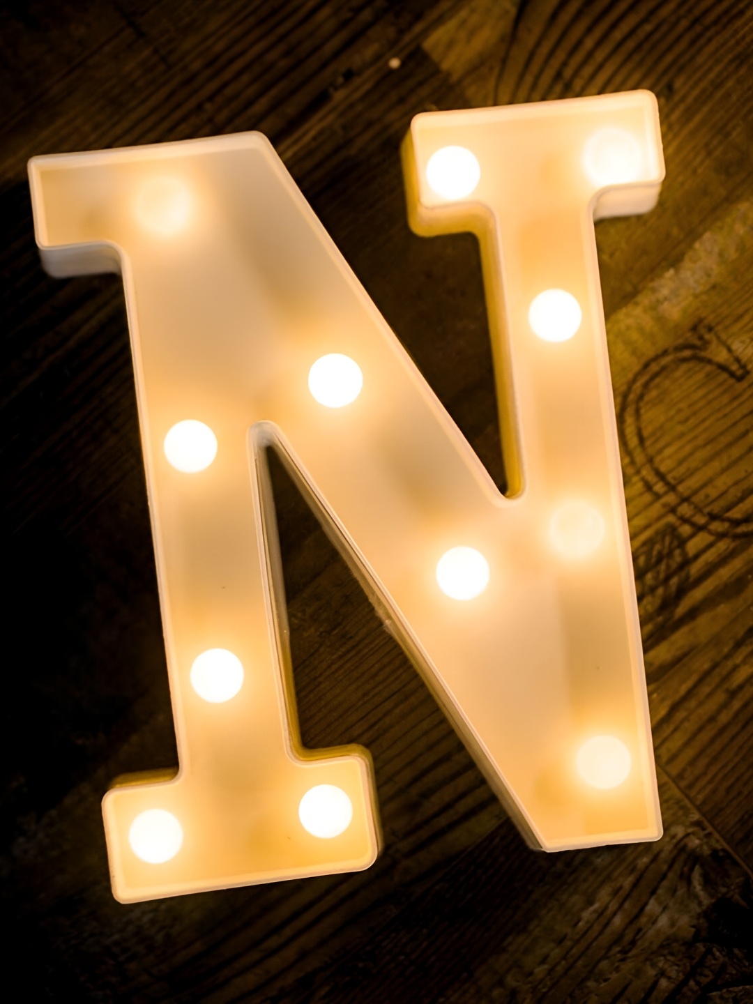 

Satyam Kraft White Acrylic Alphabet Shaped LED Light