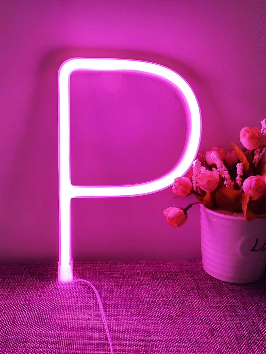 

Satyam Kraft Pink Marquee Alphabet Shaped Led Light Lamp
