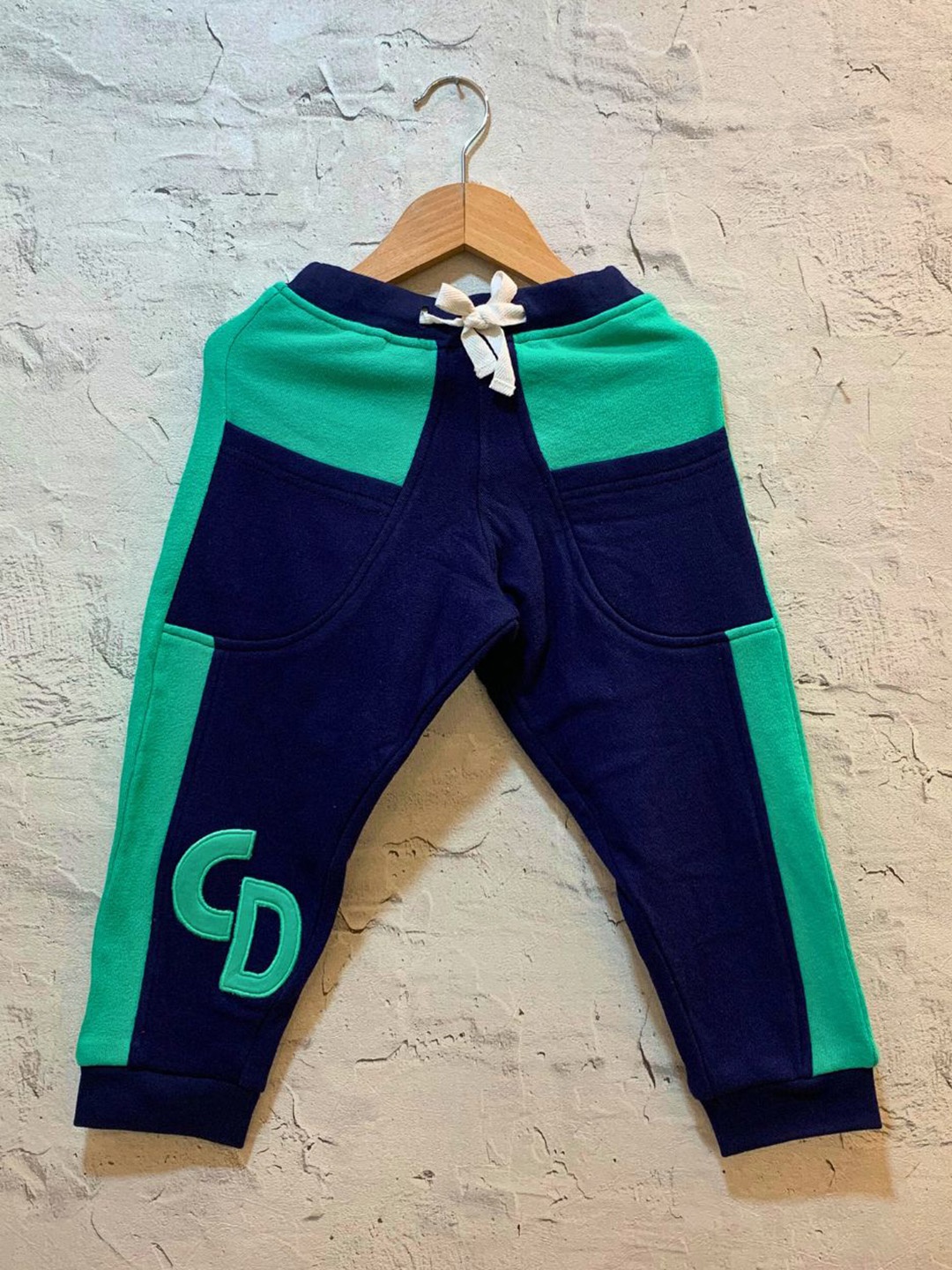 

BAESD Infants Colorblocked Mid-Rise Cotton Terry Joggers, Blue
