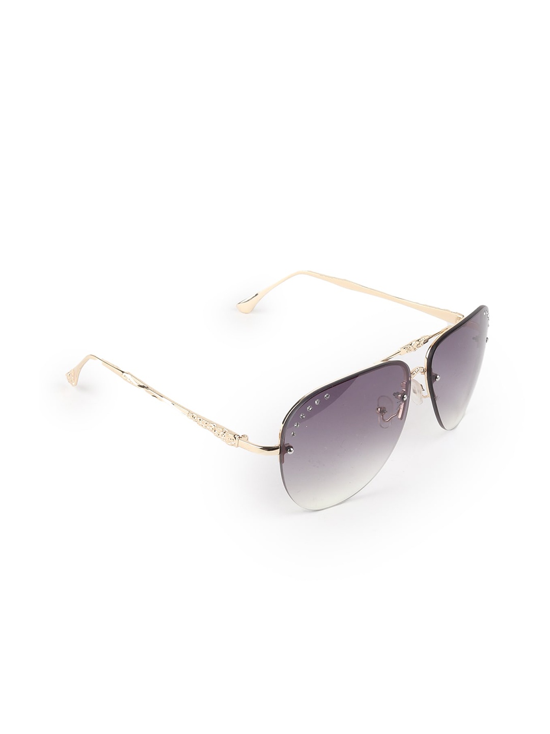

ODETTE Women Aviator Sunglasses With UV Protected Lens, Black