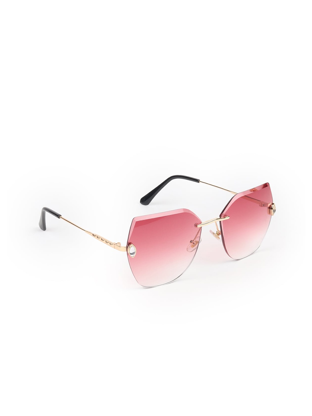 

ODETTE Women Oversized Cateye Sunglasses With UV Protected Lens, Pink