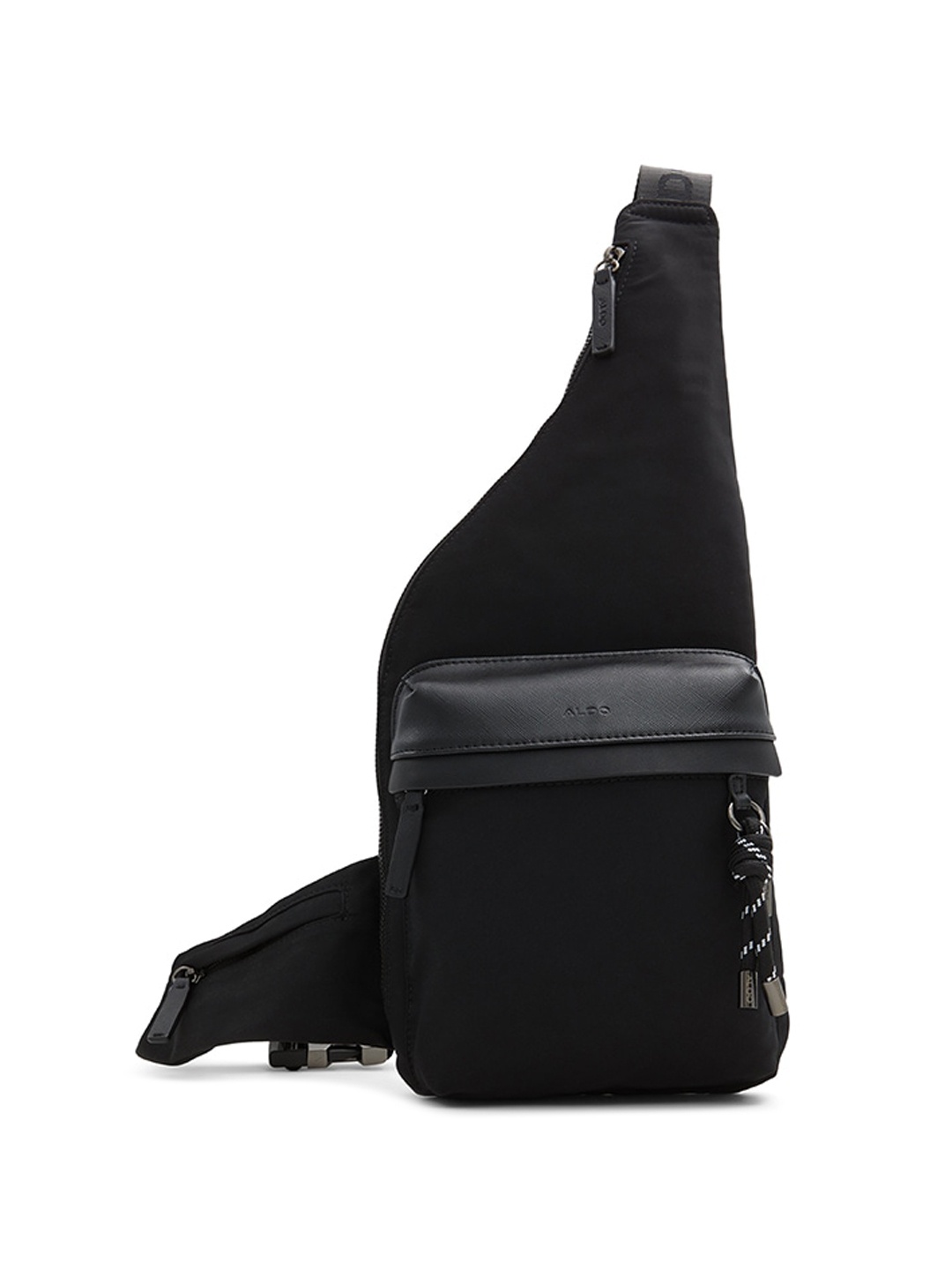 

ALDO Rhelis Men Textured Waist Pouch, Black