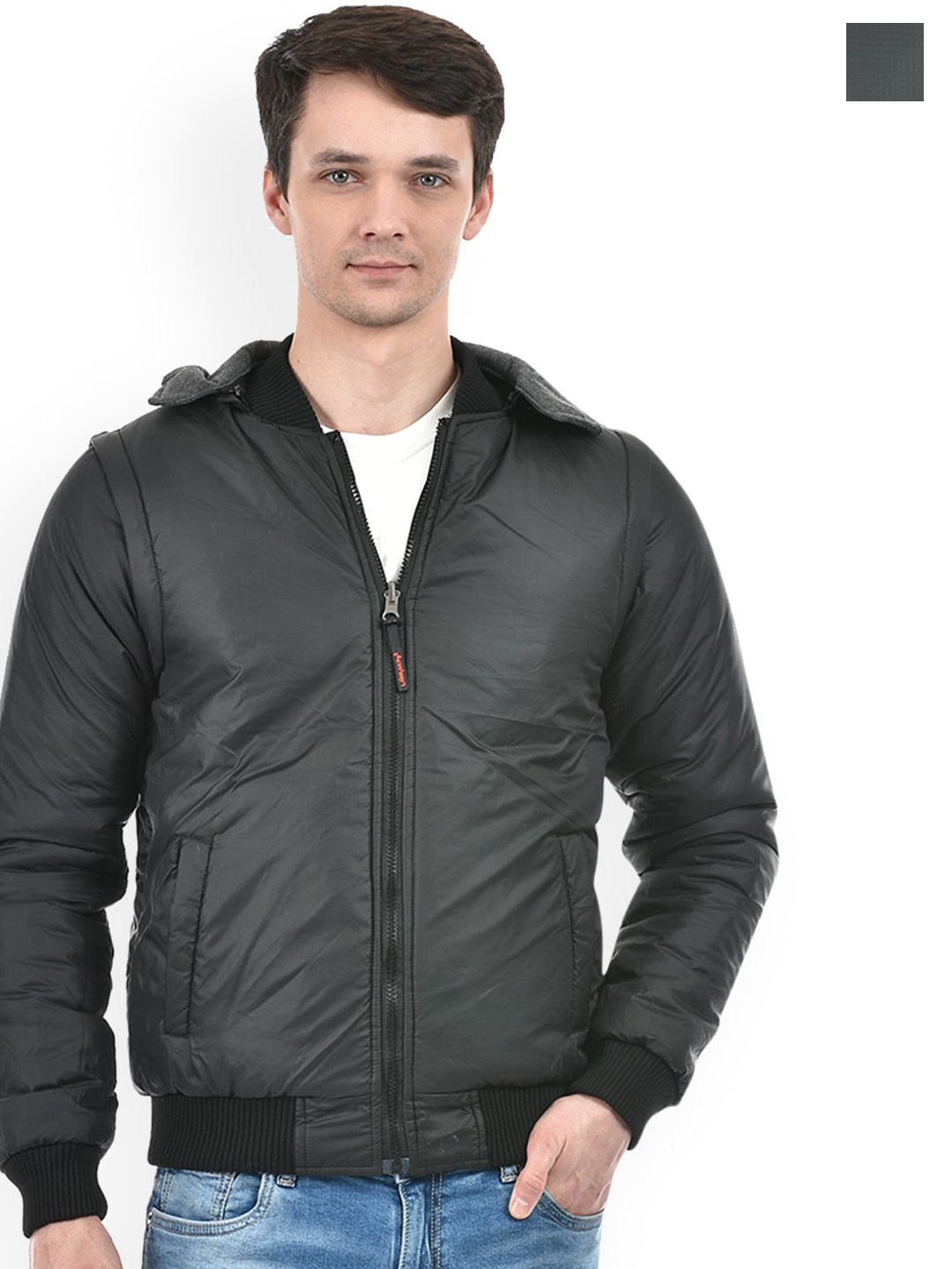 

Lawman pg3 Hooded Reversible Bomber Jacket, Black