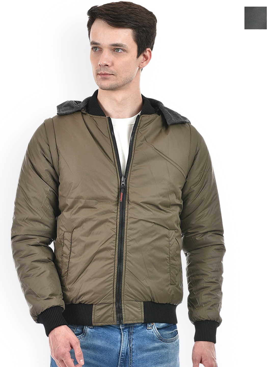 

Lawman pg3 Hooded Reversible Bomber Jacket, Olive