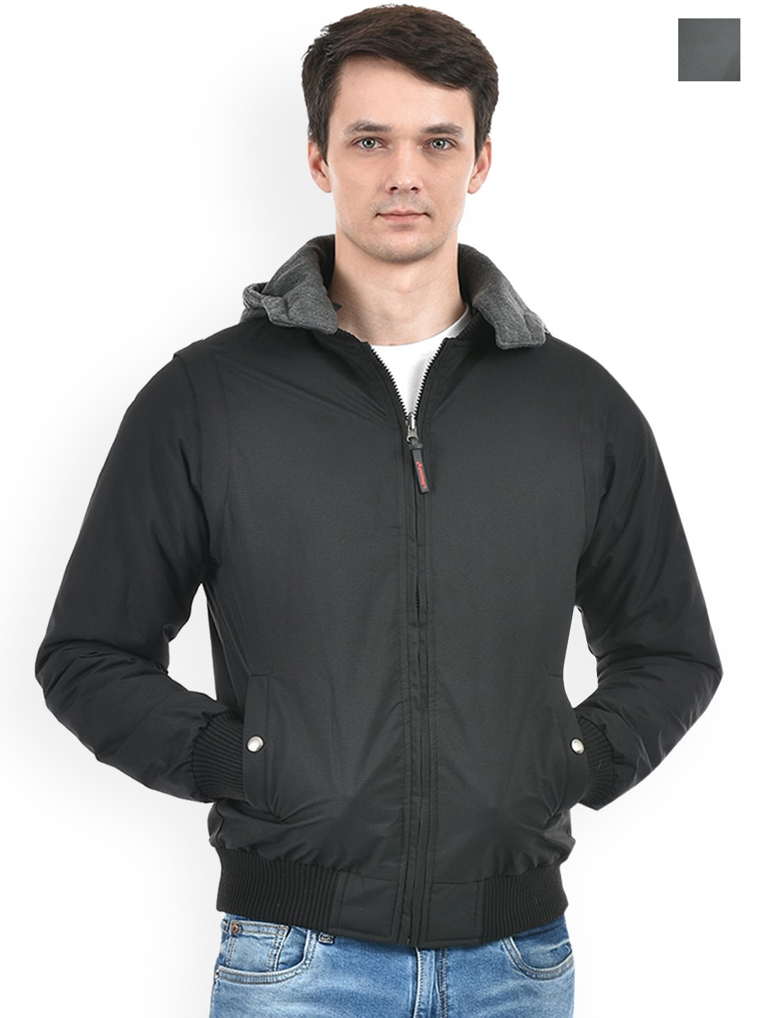

Lawman pg3 Hooded Reversible Bomber Jacket, Black
