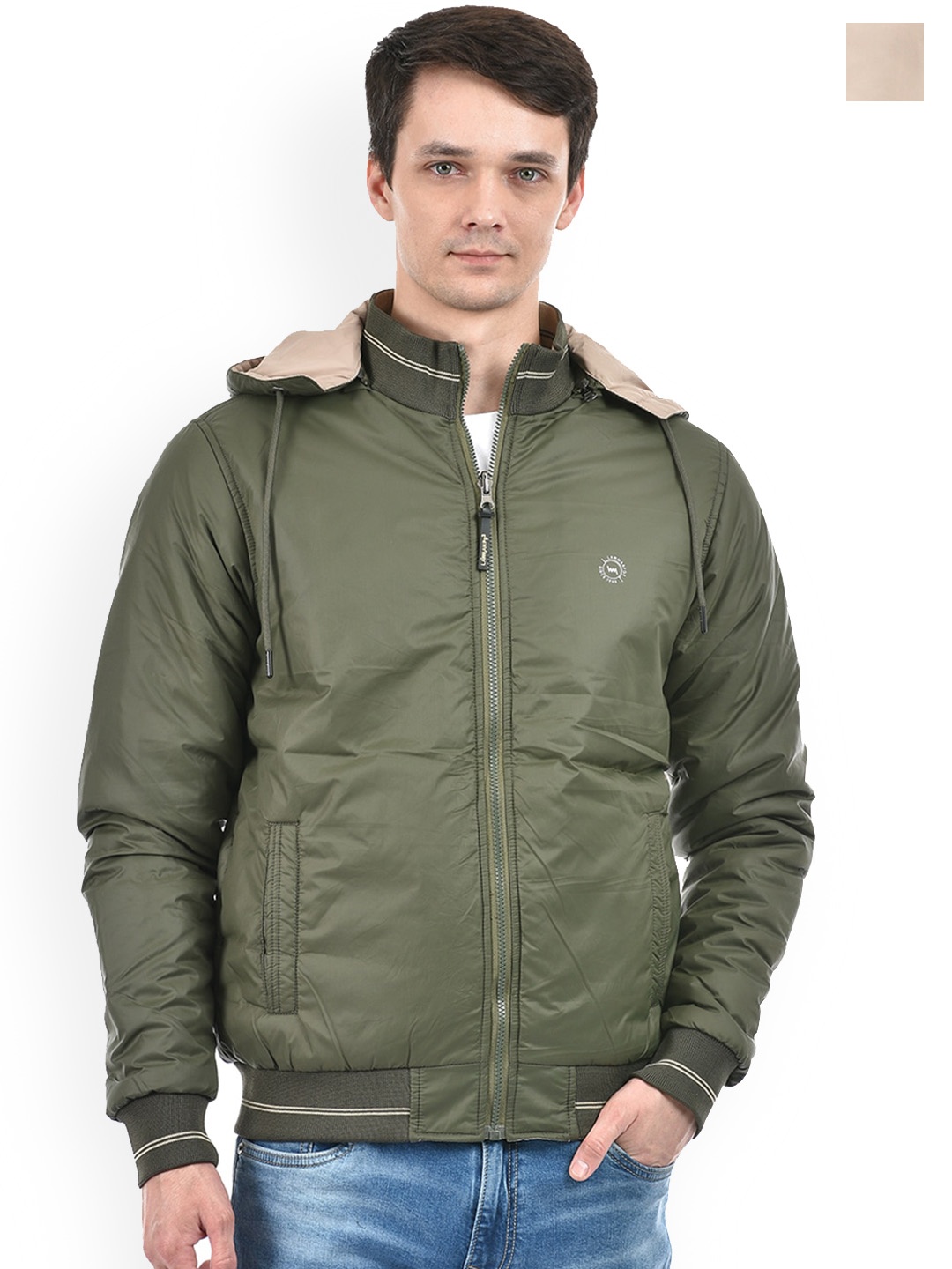 

Lawman pg3 Detachable Hooded Reversible Bomber Jacket, Olive