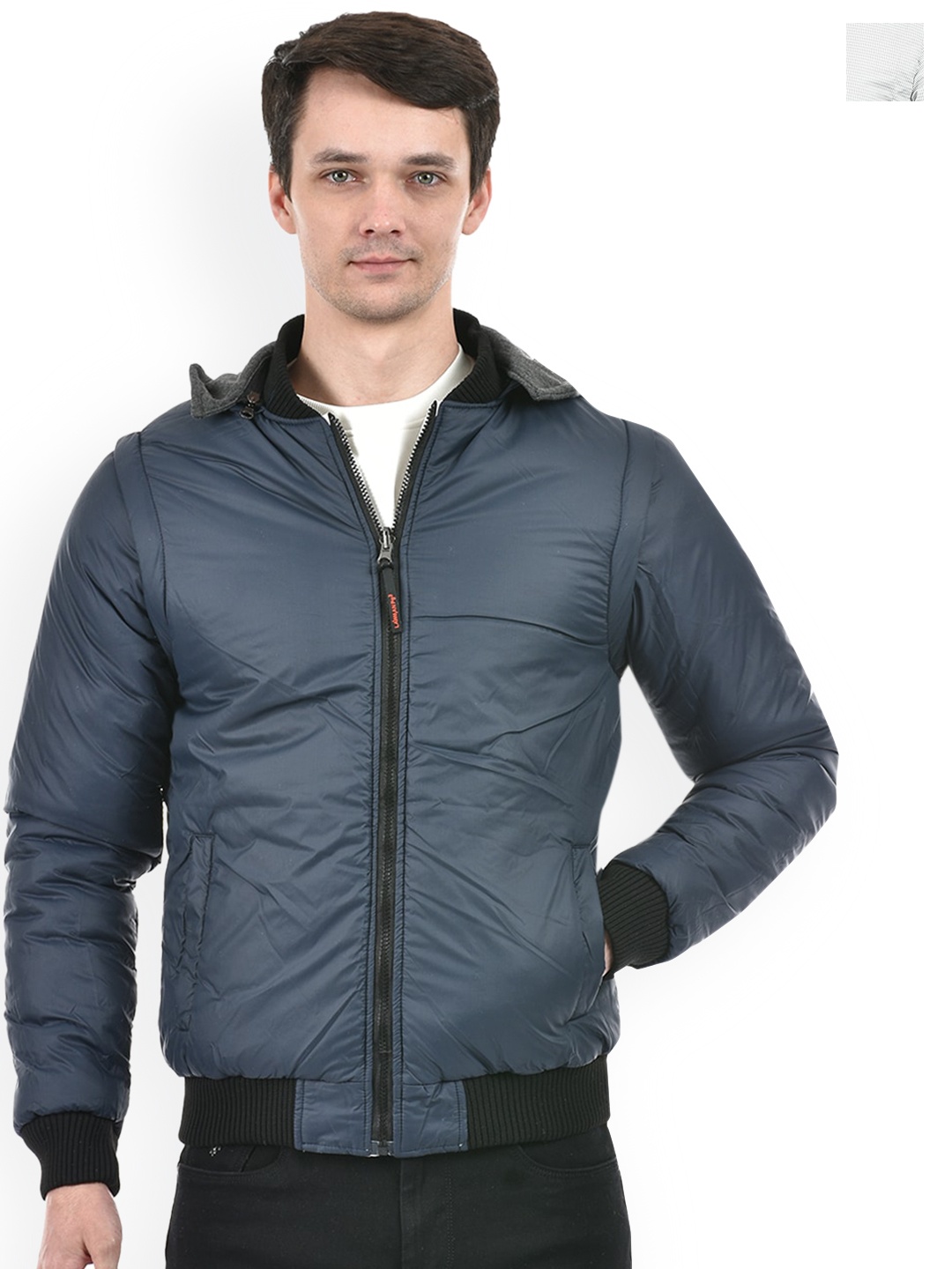 

Lawman pg3 Reversible Hooded Bomber Jacket, Blue
