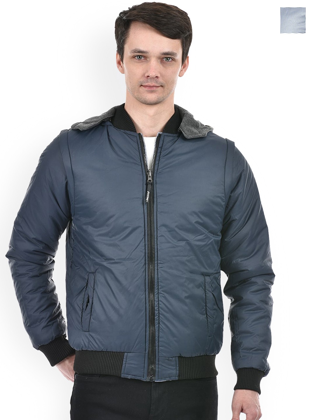 

Lawman pg3 Reversible Hooded Bomber Jacket, Blue