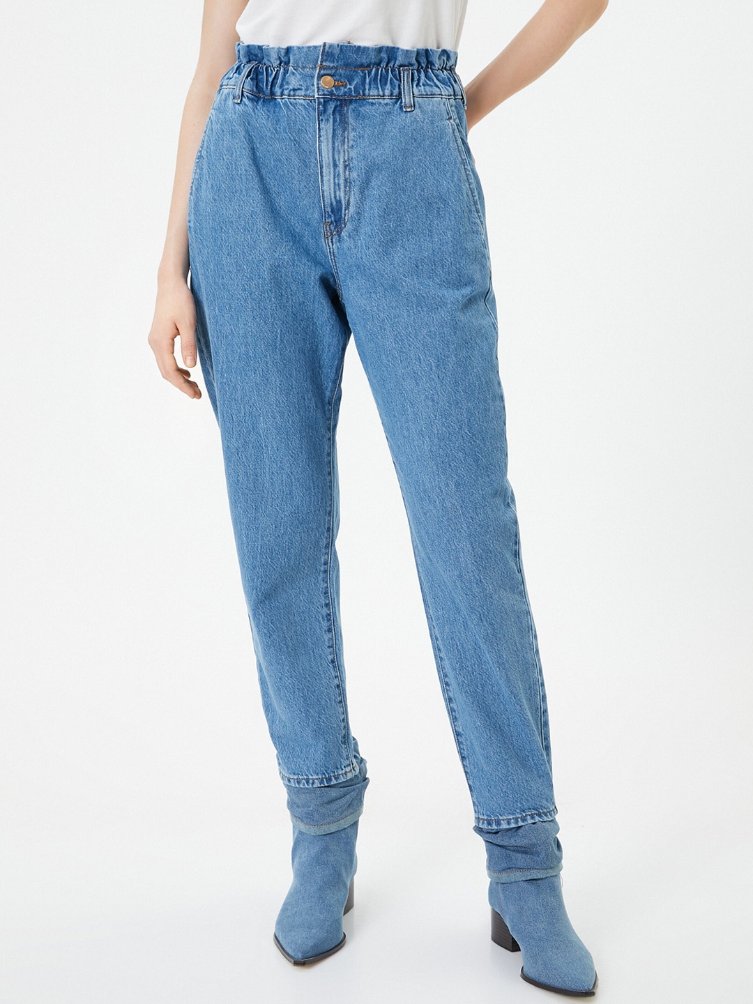 

Koton Women Mid-Rise Clean Look Pure Cotton Jeans, Blue