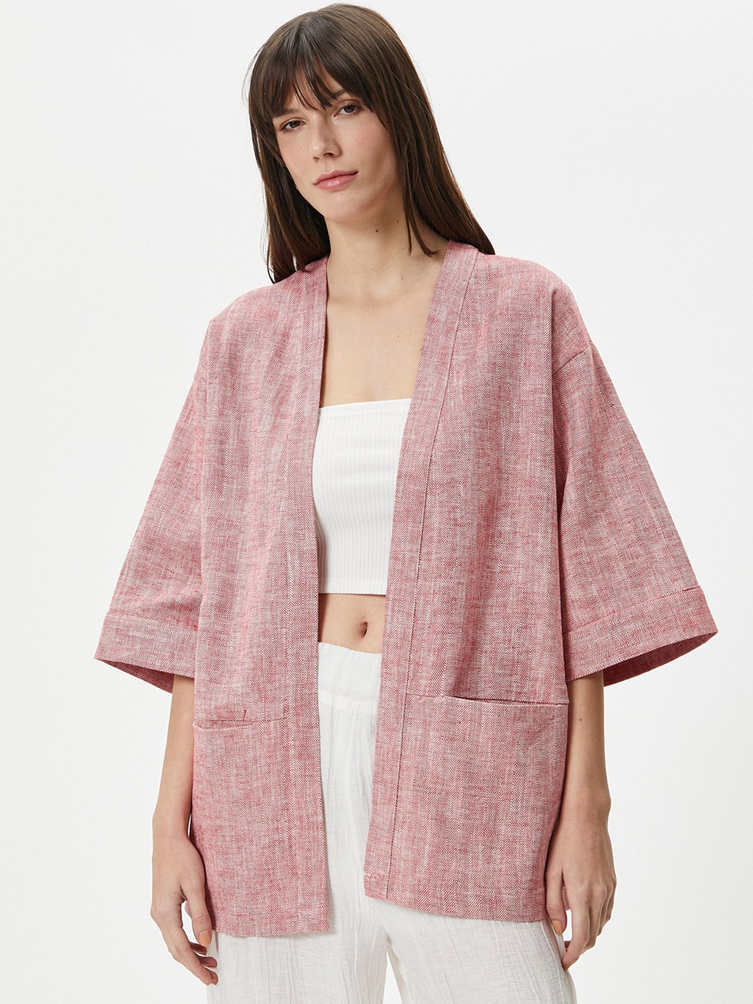 

Koton Open Front Shrug, Red