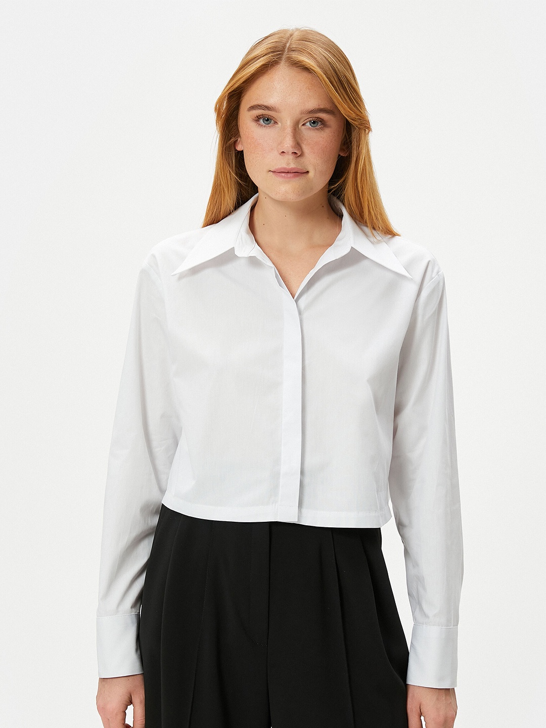 

Koton Spread Collar Pure Cotton Casual Shirt, White