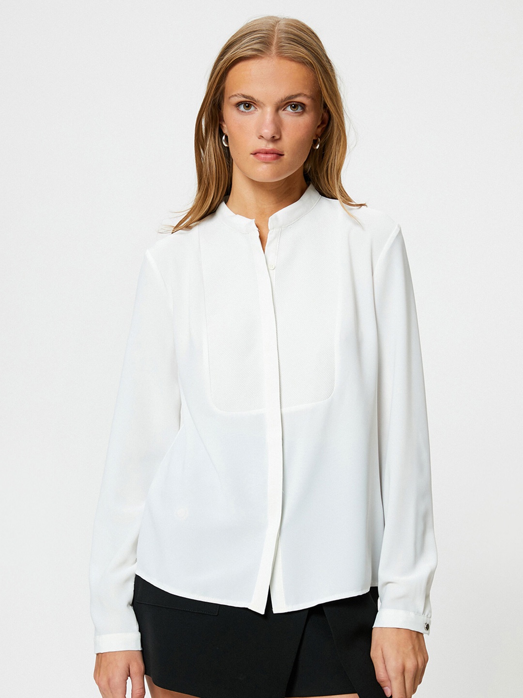 

Koton Mandarin Collar Casual Shirt, White