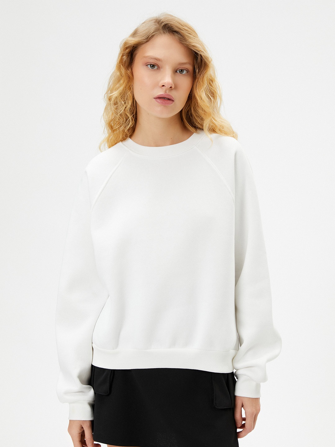 

Koton Round Neck Long Sleeves Pullover, Beige