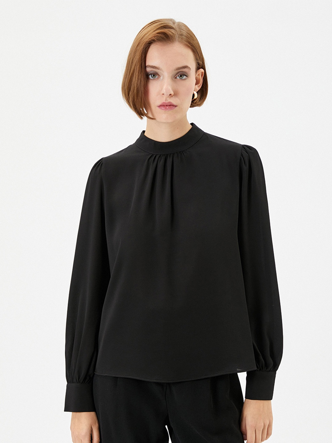 

Koton High Neck Long Sleeves Top, Black