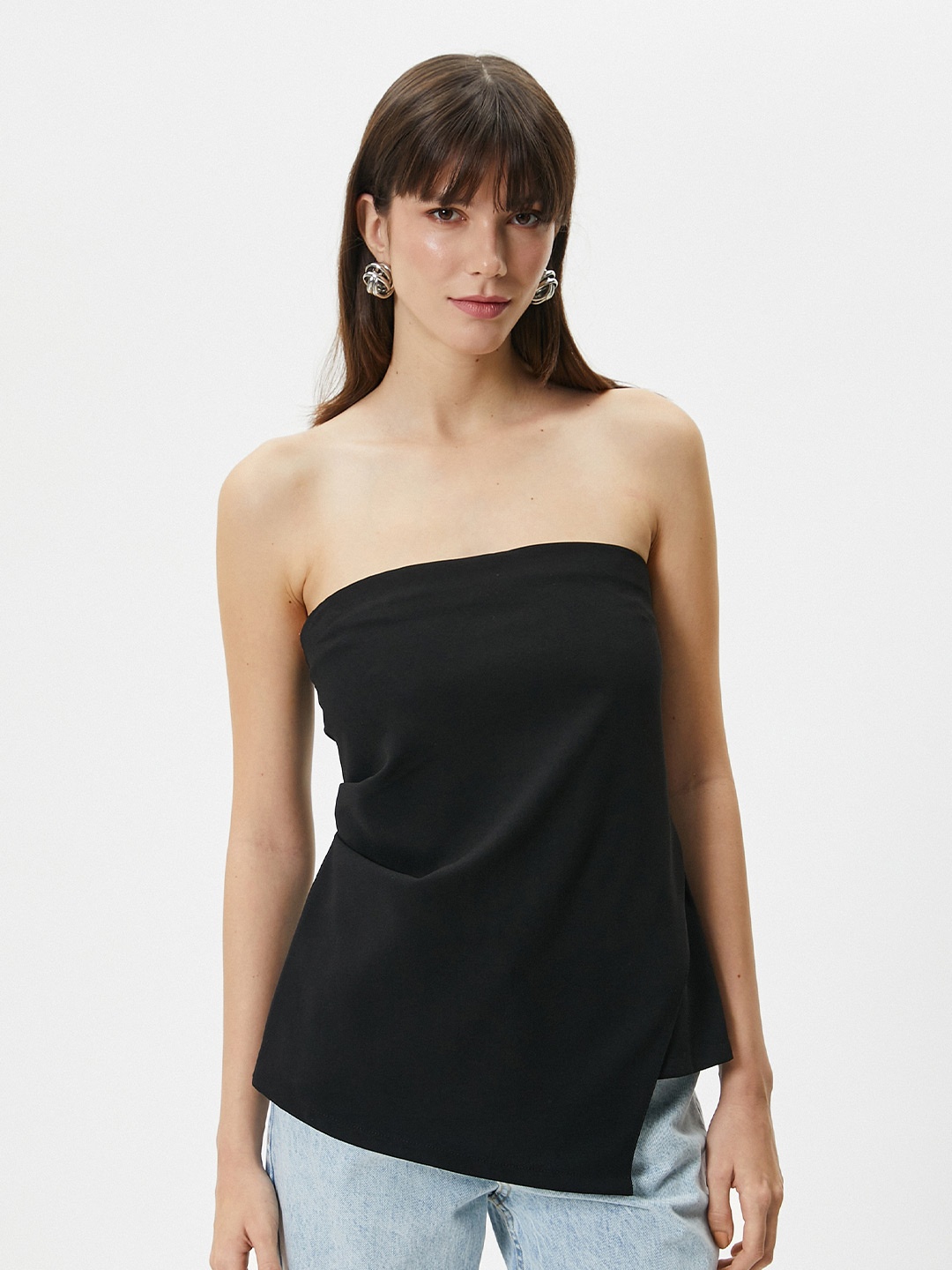 

Koton Strapless Tube Top, Black