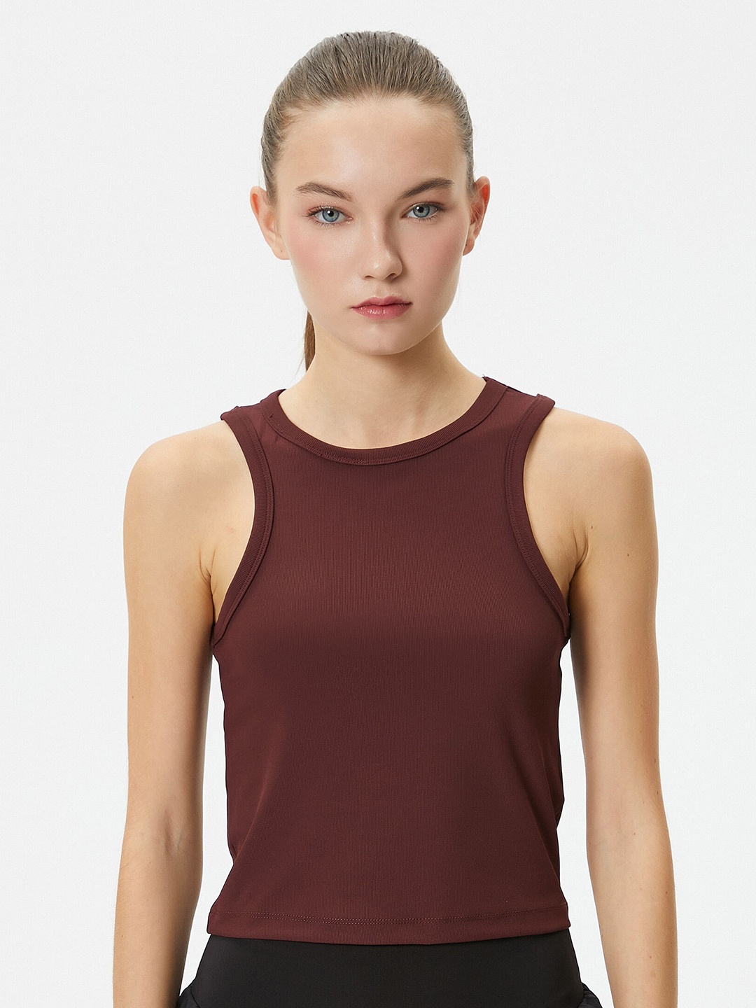 

Koton Round Neck Tank Top, Maroon